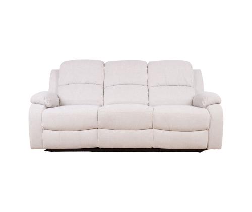 Diivan FELICIA 3-kohaline elektriline recliner 208x96xH100cm, loodusvalge