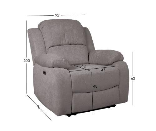 Tugitool FELICIA elektriline recliner  92x93xH100cm, hall