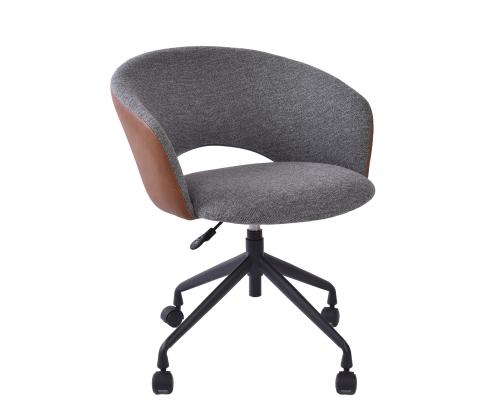 Töötool KARINA ratastega, hall/helepruun