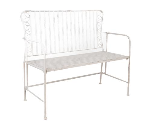 Pink JASMINE 103x50xH93cm, antiikvalge metall