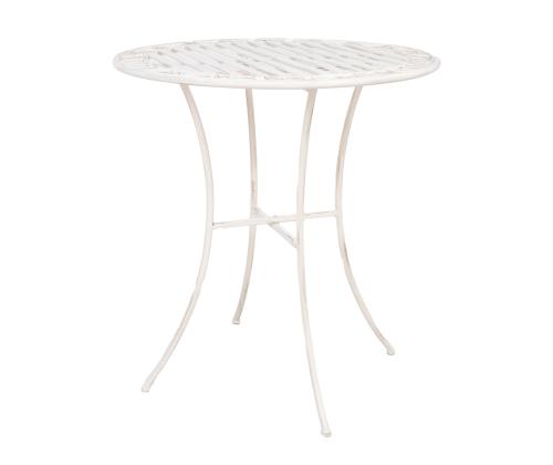 Laud JASMINE D70xH75cm, antiikvalge metall