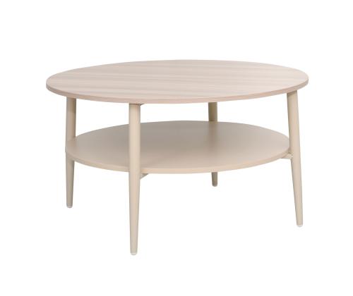 Diivanilaud LESTER 80x80xH45cm, hele puit/beež