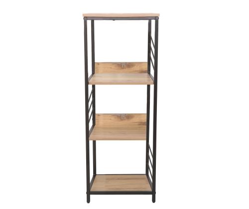 Riiul DIMITRA 40x40xH124cm, rustik/must