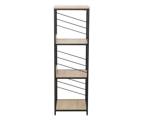 Riiul DIMITRA 40x40xH124cm, rustik/must