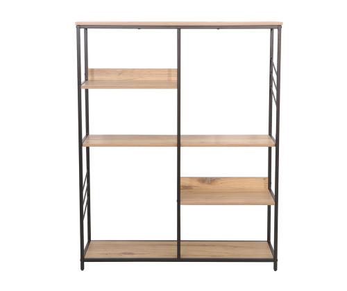 Riiul DIMITRA 100x30xH124cm, rustik/must