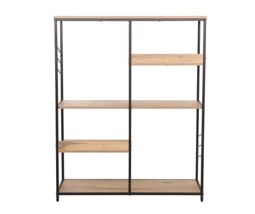 Riiul DIMITRA 100x30xH124cm, rustik/must