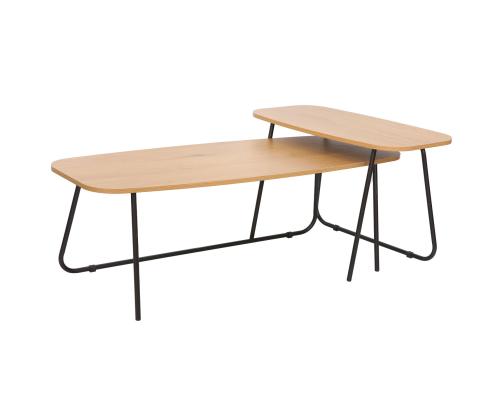 Diivanilaud DUO 2tk 120x48xH40cm, 75x40xH48cm, saar/must