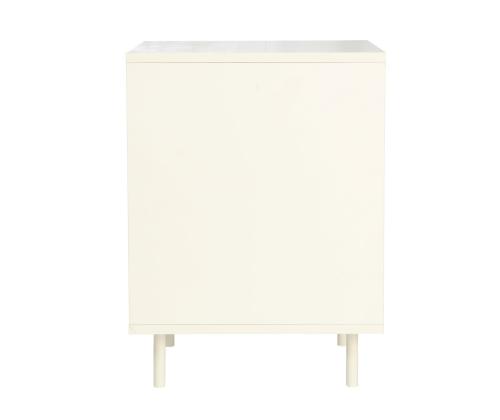 Öökapp / abilaud HERTA 40x40xH54cm, valge/hele puit