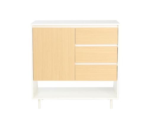 Kummut HERTA 80x40xH80cm, valge/hele puit