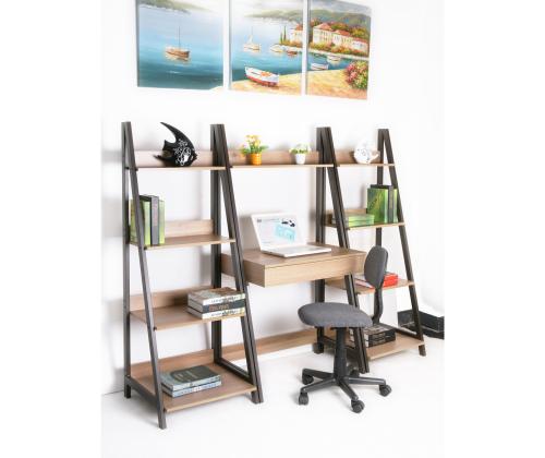 Kirjutuslaud STEP 74x48xH146cm, tamm, melamiinplaat, metallraam