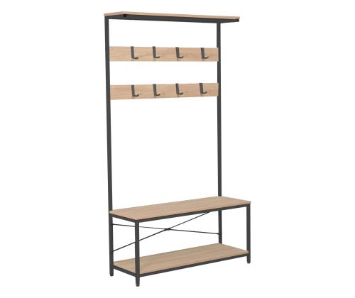 Esikuriiul HEDVIG 100x36xH180cm, saar/must