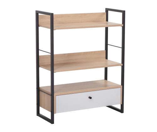 Riiul STUDY 70x30xH90cm, tamm/valge