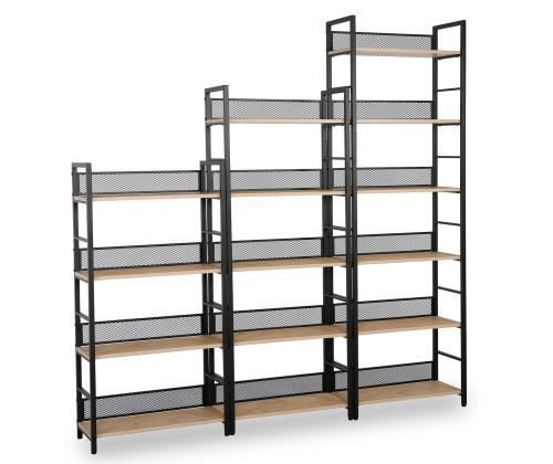 Riiul HECTOR 60x28xH121cm, saar/must