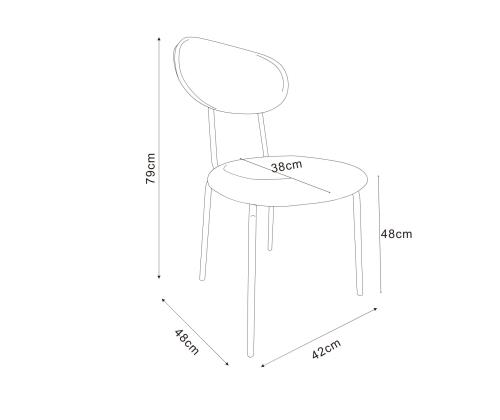 Tool KATO 42x48xH79cm, lillakasroosa velvet