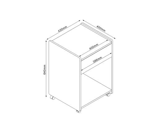 Abilaud / öökapp LESTER 43x40xH64cm