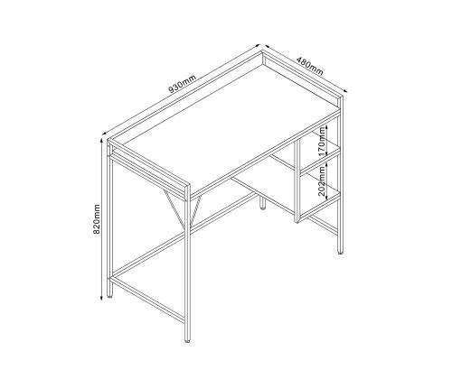 Kirjutuslaud LESTER 93x48xH82cm