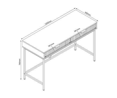 Kirjutuslaud HELVE 120x48xH76cm