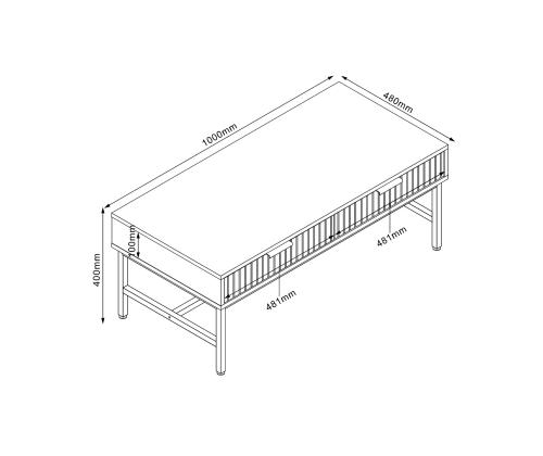 Diivanilaud HELVE100x48xH40cm