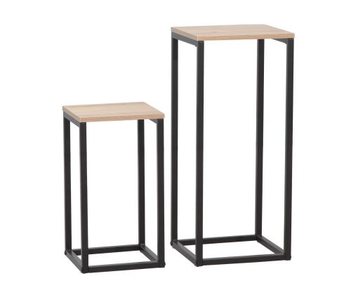 Abilaud HANNES 2tk komplektis 26x26xH60cm, 22x22xH40cm, rustik melamiin