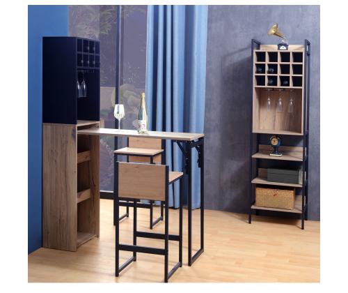 Baaririiul lauaga HANNES122(30)x44xH170cm, rustik melamiin