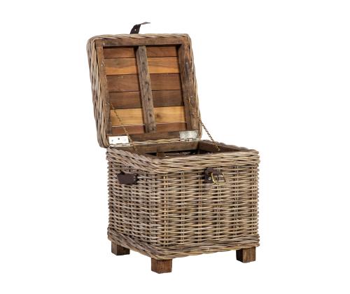 Kirst-abilaud EGROS 42x42xH43cm, naturaalne rotang