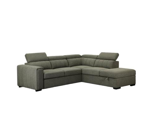 Nurgadiivanvoodi ODELIA-2 PN 263x227xH81/97cm, heleroheline