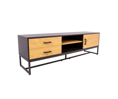 TV-laud AMSTERDAM 160x40xH50cm, tamm/must