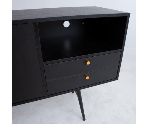 Kummut LUXEMBOURG 150x40xH80cm, must melamiin