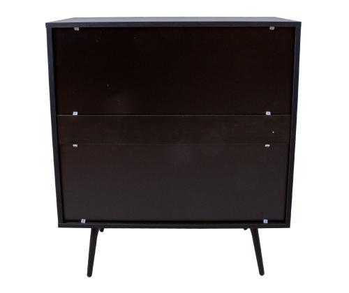 Kummut LUXEMBOURG 80x40xH90cm, must melamiin