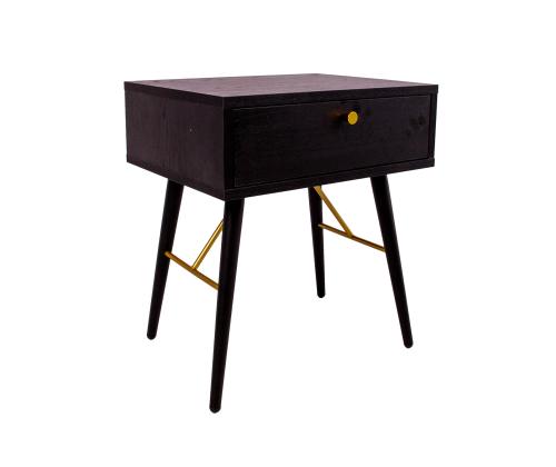 Öökapp - abilaud LUXEMBOURG 45x35xH50cm, must melamiin