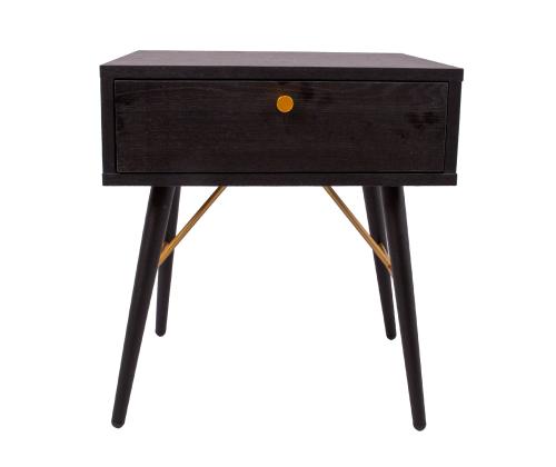 Öökapp - abilaud LUXEMBOURG 45x35xH50cm, must melamiin