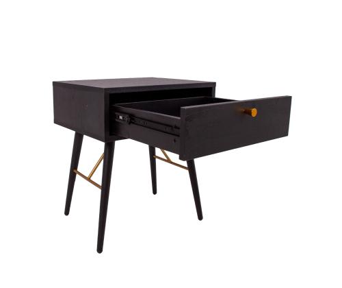 Öökapp - abilaud LUXEMBOURG 45x35xH50cm, must melamiin