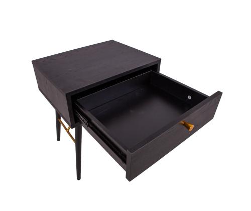 Öökapp - abilaud LUXEMBOURG 45x35xH50cm, must melamiin