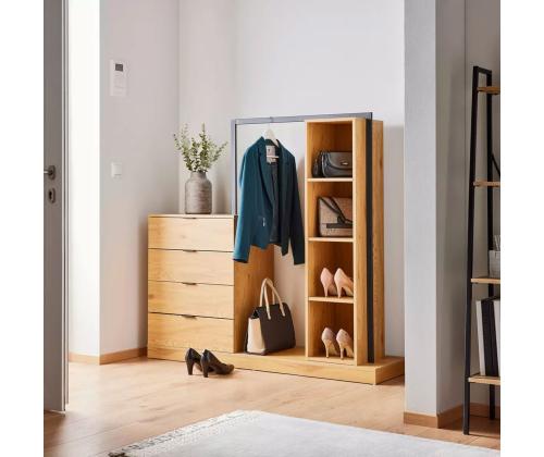 Esikumööbel NOVA 145x40xH137cm, tamm/must