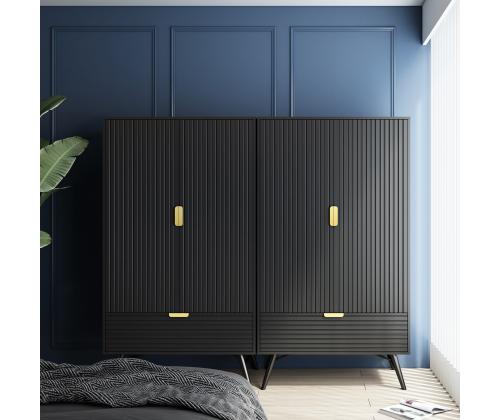 Riidekapp PIXAR 100x56xH175cm, must