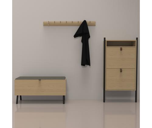 Jalatsikapp AALBORG 55,6x26xH91,5cm, tamm