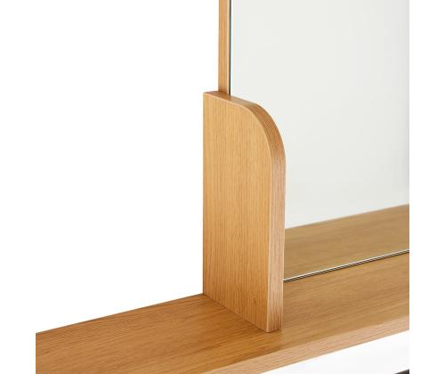 Peegel AALBORG riiuliga 92x15xH93cm, tamm