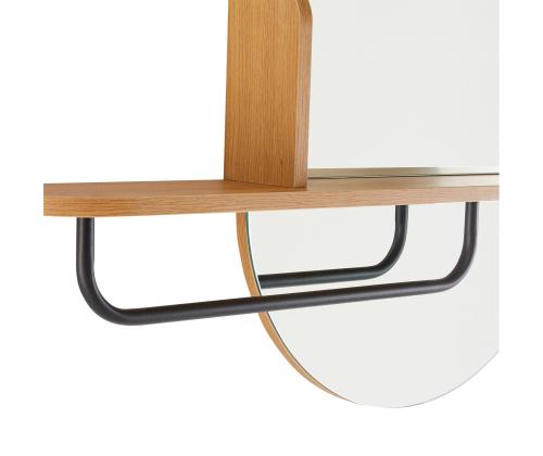 Peegel AALBORG riiuliga 92x15xH93cm, tamm