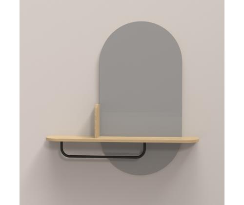 Peegel AALBORG riiuliga 92x15xH93cm, tamm