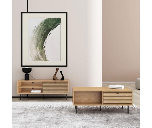 Diivanilaud LINE 100x50xH45cm, tammedekooriga melamiin