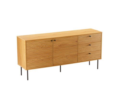 Kummut LINE 150x40xH74cm, tammedekooriga melamiin