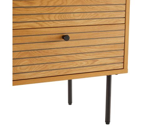 Kummut LINE 150x40xH74cm, tammedekooriga melamiin