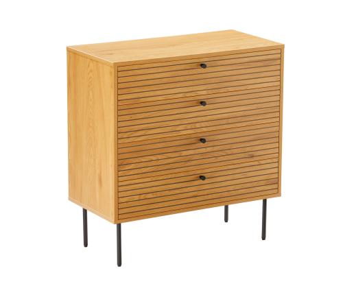 Kummut LINE 80x40xH85cm, tammedekooriga melamiin