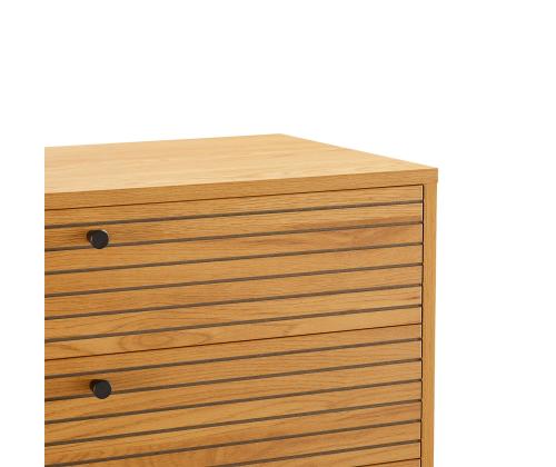 Kummut LINE 80x40xH85cm, tammedekooriga melamiin