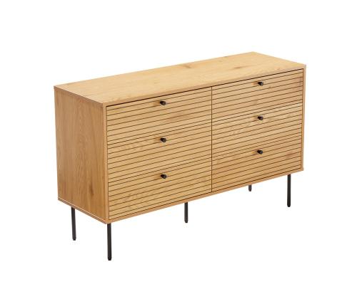 Kummut LINE 120x40xH75cm, tammedekooriga melamiin