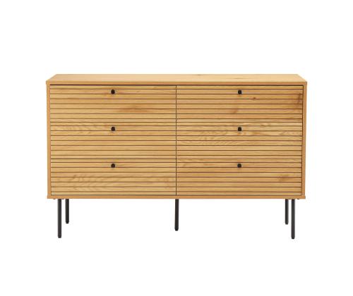 Kummut LINE 120x40xH75cm, tammedekooriga melamiin