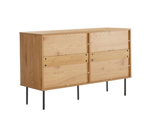 Kummut LINE 120x40xH75cm, tammedekooriga melamiin