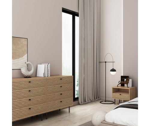 Kummut LINE 120x40xH75cm, tammedekooriga melamiin