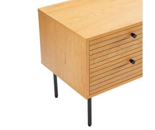 Öökapp LINE 2-sahtliga 50x40xH50cm, tammedekooriga melamiin