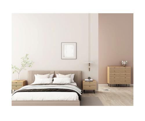 Öökapp LINE 2-sahtliga 50x40xH50cm, tammedekooriga melamiin